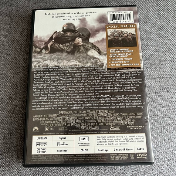 Saving Private Ryan DVD - Picture 2 of 4